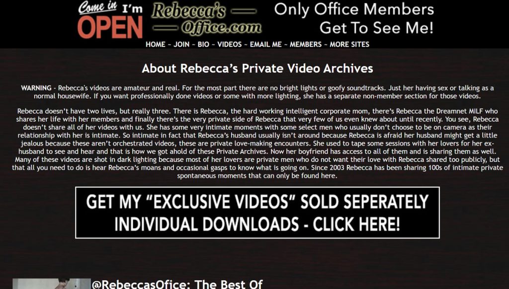 RebeccasOffice.com Homepage