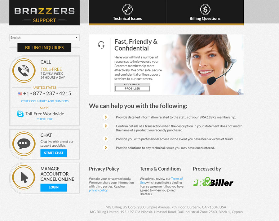 Brazzers cancel page